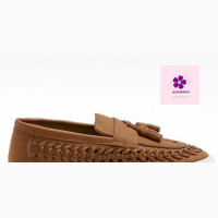 Boys River Island Brown Light Hybrid Weave Loafers