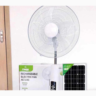 Solar Rechargeable Standing Fan 18””Inches With Solar Panel
