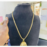 Pharaoh’S Head Pieces Pendant and Rope Necklace