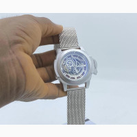 Meshed Strap Luxe Men#039;s Wrist Watch Silver