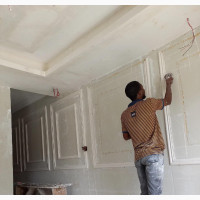 Amazing Touch: Pop Ceiling Design, Wall Sketching, Wall Screeding