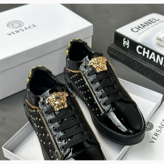 Versace Men Leather Sneakers