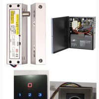 Fingerprint RFID Access Control Kit Frameless Glass Lock