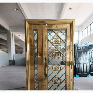 4ft Gold Ring Glass Door