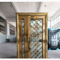 4ft Gold Ring Glass Door