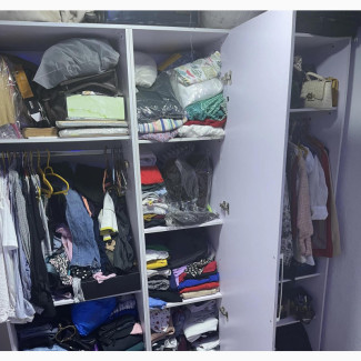 8ft HDF 3 Sides Wardrobe With A 6ft Mirror