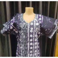 Adire With Embroidery