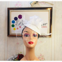White Civil Wedding Fascinator