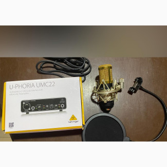 Behringer U-Phoria UMC22/BM-800 Microphone/Pop Filter