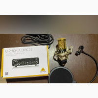 Behringer U-Phoria UMC22/BM-800 Microphone/Pop Filter