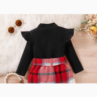 Julie Check Skirt and Black Top