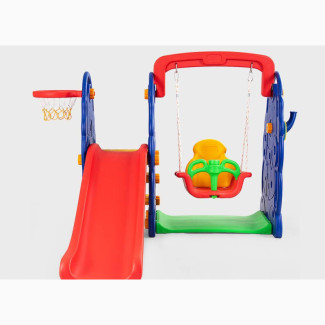 Kids 4 in 1 Playground (Swing, Slide, Basketball Toss)