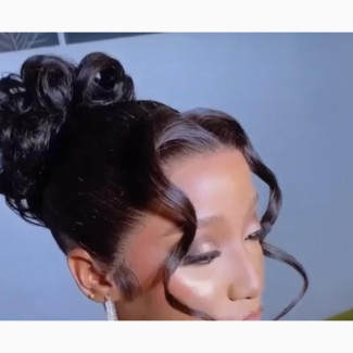 Messy Bun Plus Human Hair Full Frontal Wig