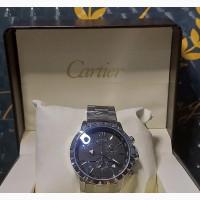 Cartier Silver Chain Men#039;s Wristwatch