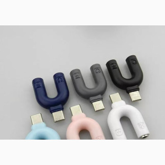 Type C Dual Adapter 2 in 1 Connector 3.5mm Microphone