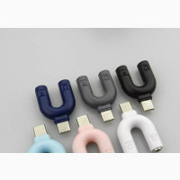 Type C Dual Adapter 2 in 1 Connector 3.5mm Microphone