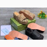 Original Gucci Wedge Slippers Heels