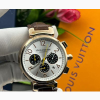 Louis Vuitton Chronograph Leather Wristwatch