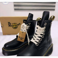 Dr Martens Jadon Faux Fur Line Black Leather Boot