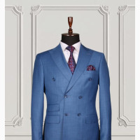 Light Blue Double Breasted Suit