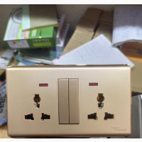 13A Double Socket Luton England Gold Color