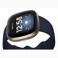 Fitbit FB511GLNV Versa 3 Smart Watch, GPS - Blue and Gold
