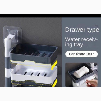 180 Rotating Soap Holder With Water Receiving Tray