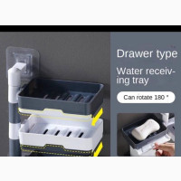 180 Rotating Soap Holder With Water Receiving Tray