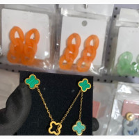 Green Fashion Jewelry Set - Necklace, Earrings, and Bracelet