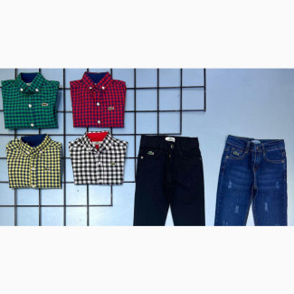 Lacoste Two Piece Shirt and Jean Set for Boys
