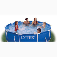 Intex Round Metal Frame Pool 10ft X 30-Inches With Filter