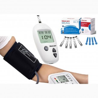 All in One BP Machine+ Sugar Monitor+ 10 Strips 10 Lancets