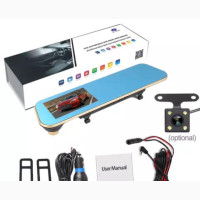 Car Dvr Camera Recorder Rearview Mirror 1080P Dual With Rear