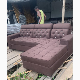 Brown L Shape Sofa Chair