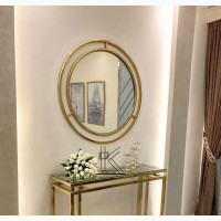 Console Table With Round Mirror